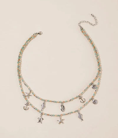 Tiered Nautical Charm Necklace