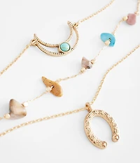 3 Pack Stone Necklace Set