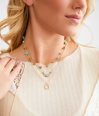 3 Pack Stone Necklace Set