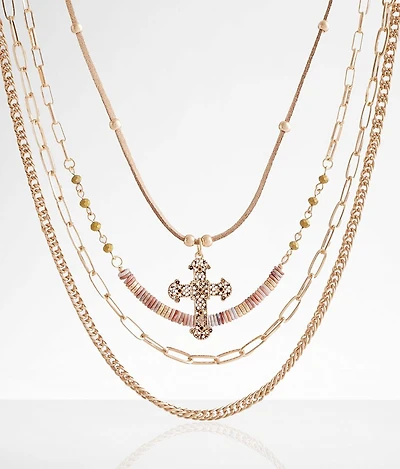3 Pack Cross Necklace Set