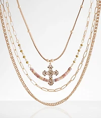 3 Pack Cross Necklace Set