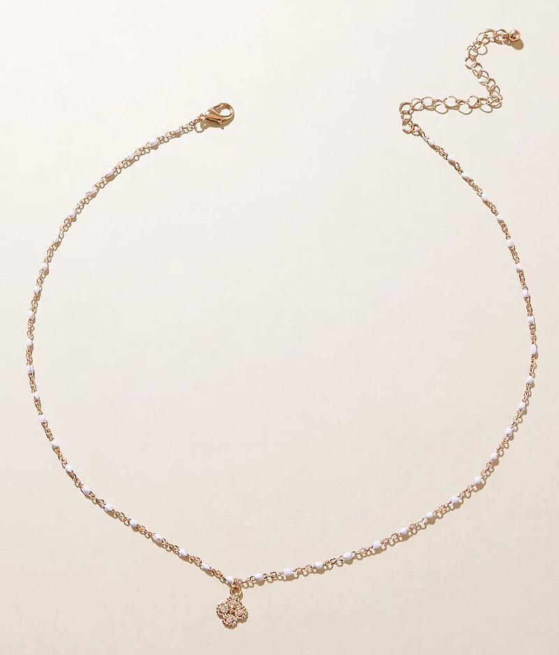 Beaded Clover Necklace