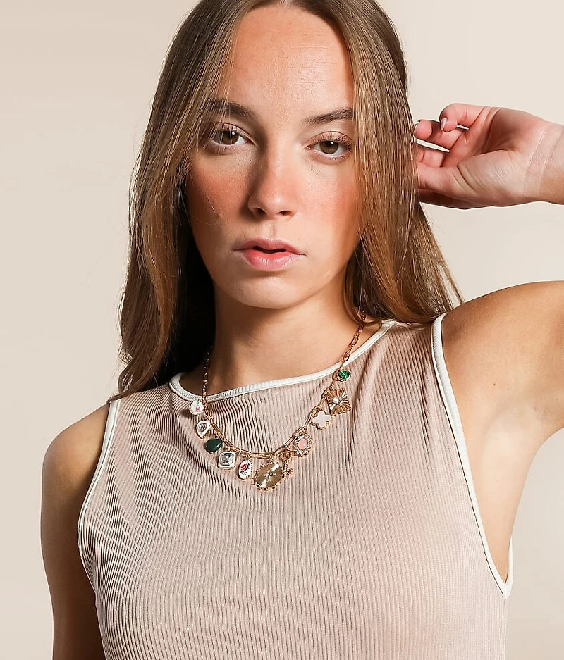 Statement Charm Necklace