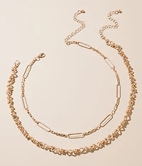 2 Pack Mixed Chain Necklace Set