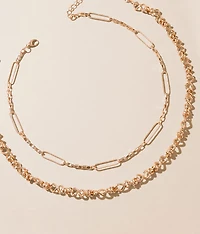2 Pack Mixed Chain Necklace Set