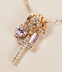 Glitz Cluster Charm Necklace