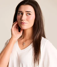 Glitz Cluster Charm Necklace