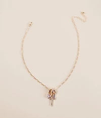 Glitz Cluster Charm Necklace
