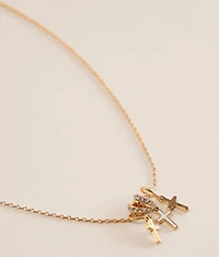 Dainty Cross Charm Necklace