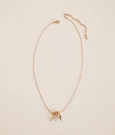 Dainty Cross Charm Necklace