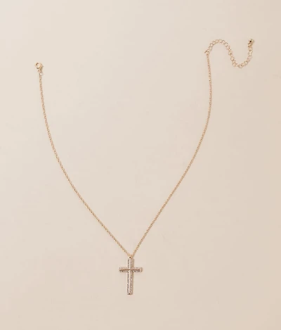 Rhinestone Cross Necklace