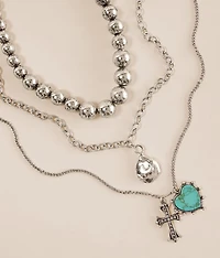 3 Pack Statement Necklace Set