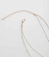 Butterfly Charm Tiered Necklace
