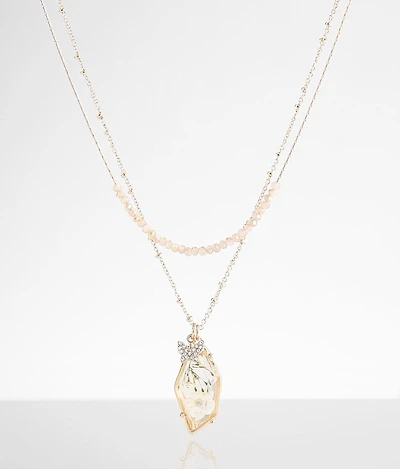Butterfly Charm Tiered Necklace