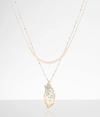 Butterfly Charm Tiered Necklace