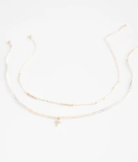 2 Pack Cross Necklace Set