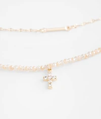 2 Pack Cross Necklace Set