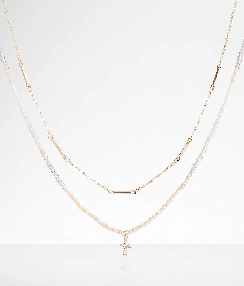 2 Pack Cross Necklace Set