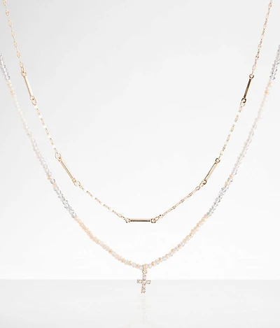 2 Pack Cross Necklace Set