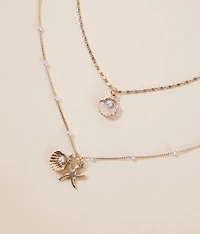 2 Pack Seaside Charm Necklace Set