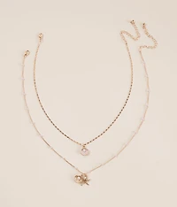 2 Pack Seaside Charm Necklace Set