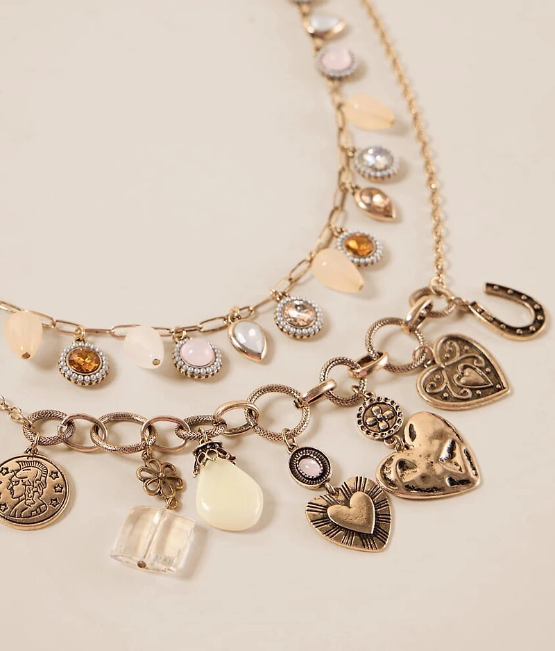 2 Pack Western Charm Necklace Set