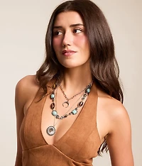 3 Pack Western Stone Necklace Set