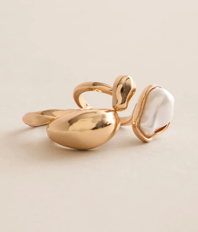 3 Pack Statement Ring Set