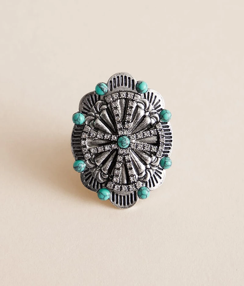 Western Glitz Statement Ring