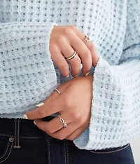 6 Pack Dainty Ring Set