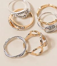6 Pack Statement Glitz Ring Set