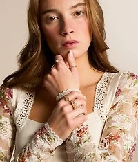 6 Pack Stone Ring Set