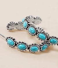 Turquoise Hoop Earring