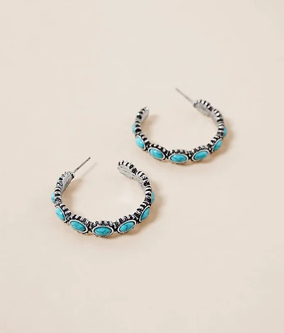 Turquoise Hoop Earring