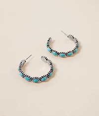 Turquoise Hoop Earring