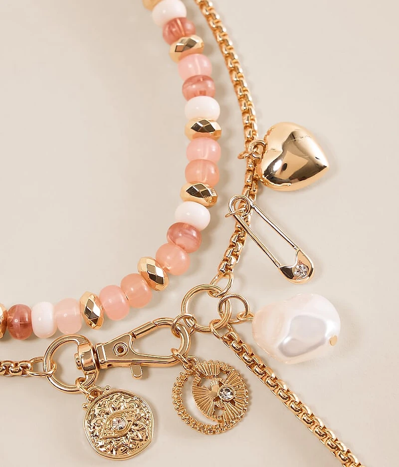 2 Pack Charm Necklace Set