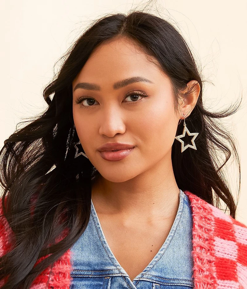 Glitz Star Drop Earring