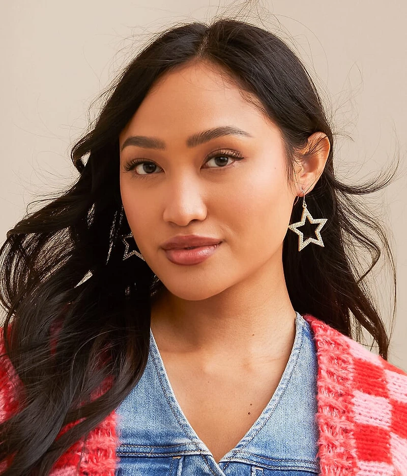 Glitz Star Drop Earring