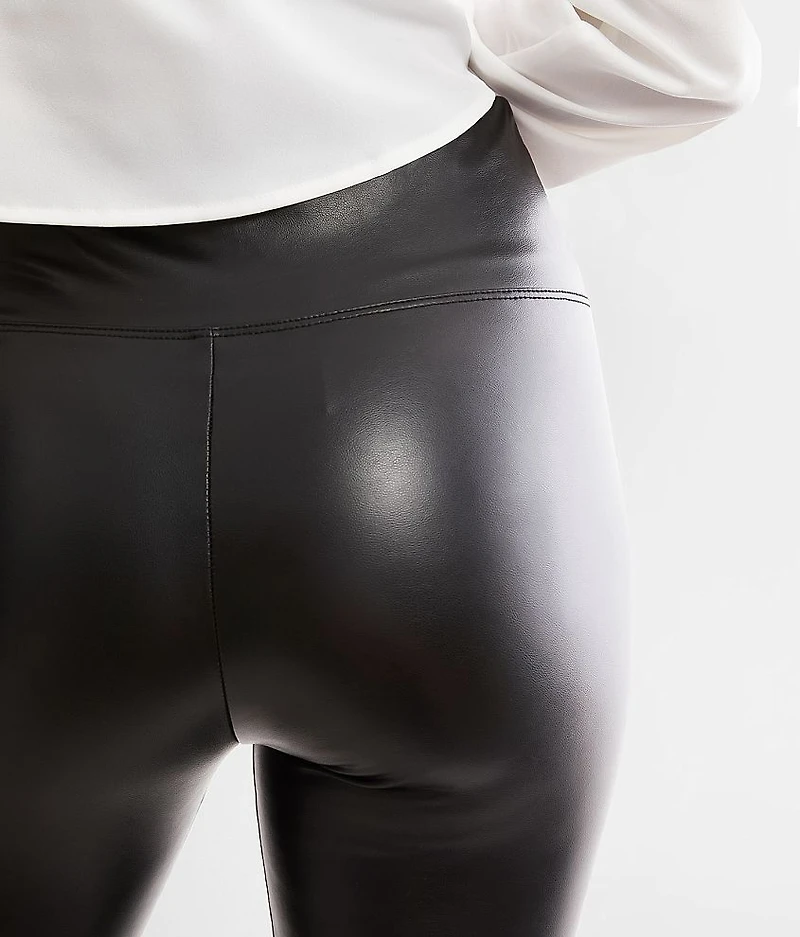 Faux Leather Tummy Tucker Legging