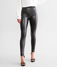 Faux Leather Tummy Tucker Legging