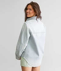Distressed Denim Shacket