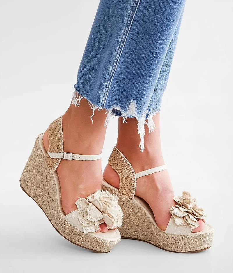 Nala Rosette Espadrille Wedge Sandal
