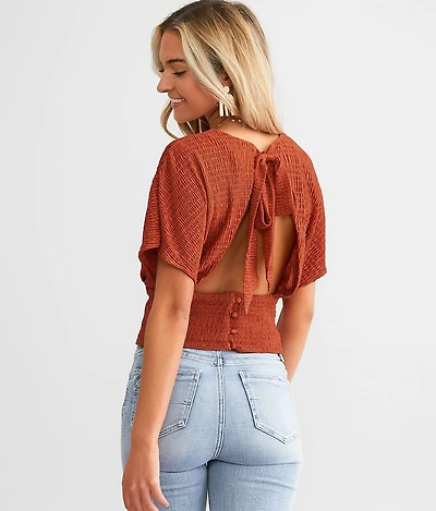 Pleated Dolman Top