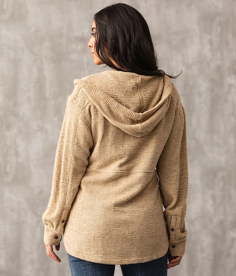 Waffle Stitch Oversized Hoodie