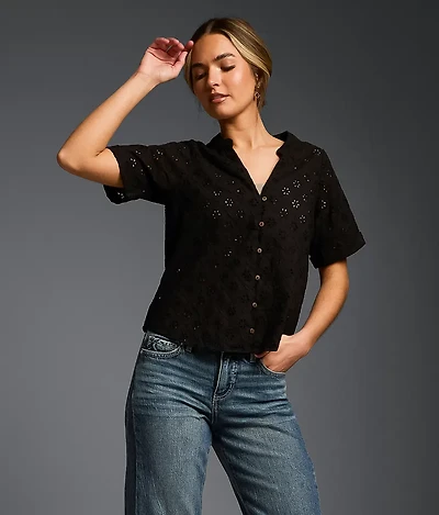 Refined Edit - Eyelet Blouse