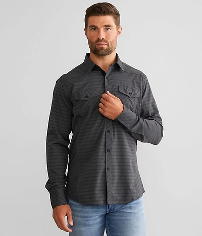 Striped Athletic Performance Shirt