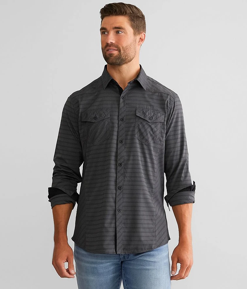Striped Athletic Performance Shirt