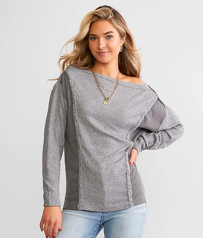 Off The Shoulder Ribbed Top