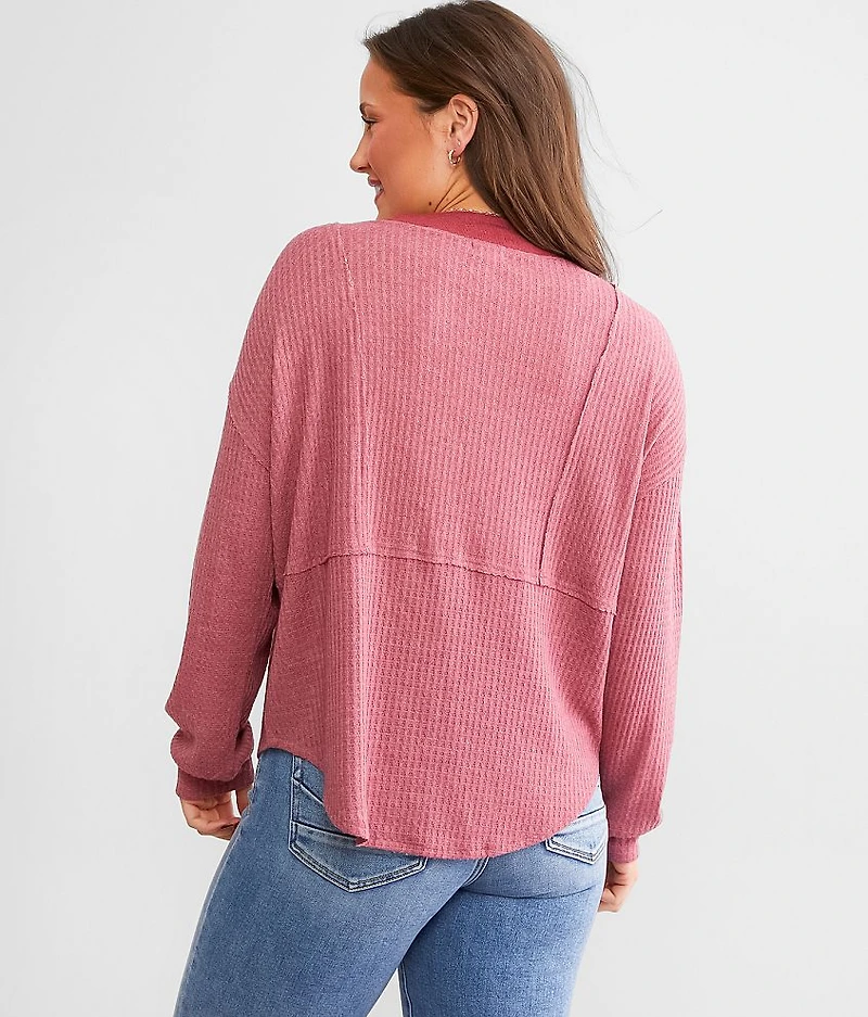 Waffle Knit Top