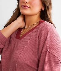 Waffle Knit Top